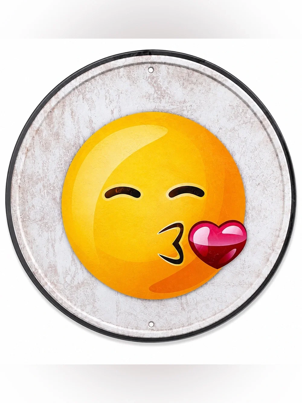 NEW Kiss Emoji Metal Sign